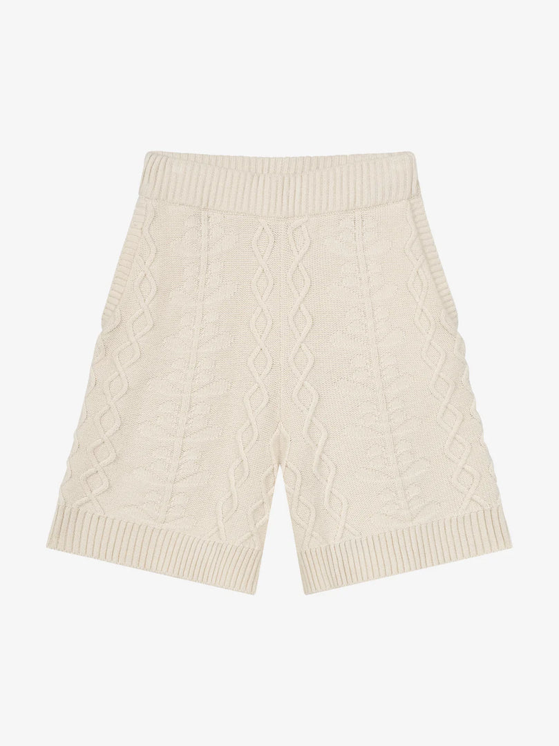 ROUGH CABLE KNIT SHORTS