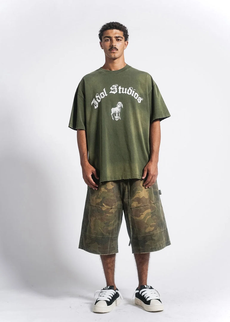 IDOL STUDIOS - AURA - WASHED GREEN T-SHIRT