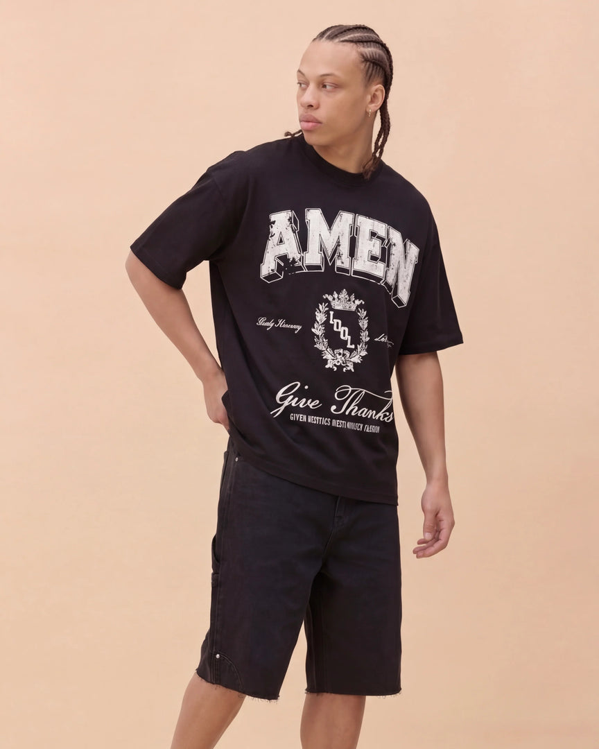 IDOL STUDIOS - AMEN - BLACK T-SHIRT