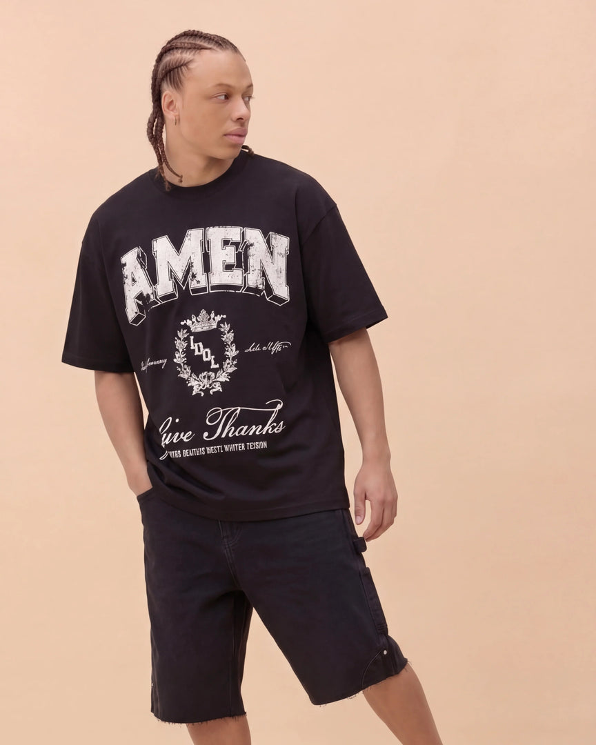 IDOL STUDIOS - AMEN - BLACK T-SHIRT