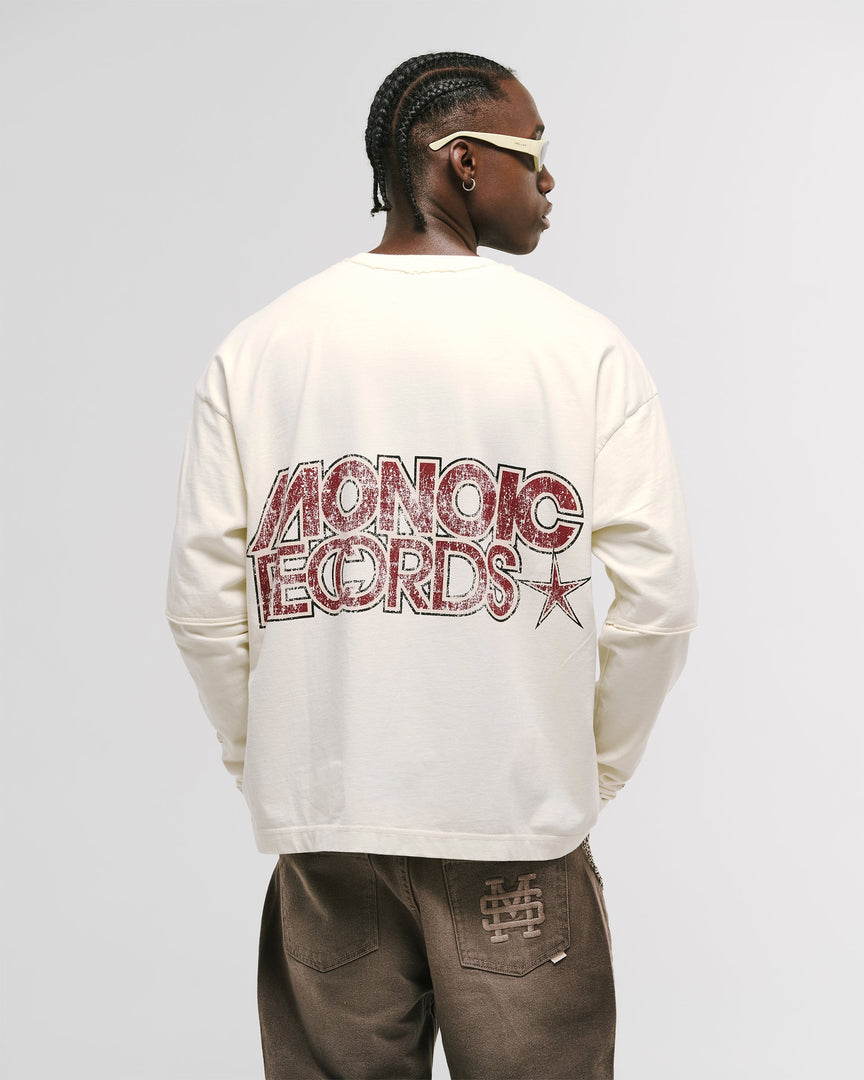 MONOIC - Double-Sleeve Stars Long Sleeve T-Shirt – Off-White
