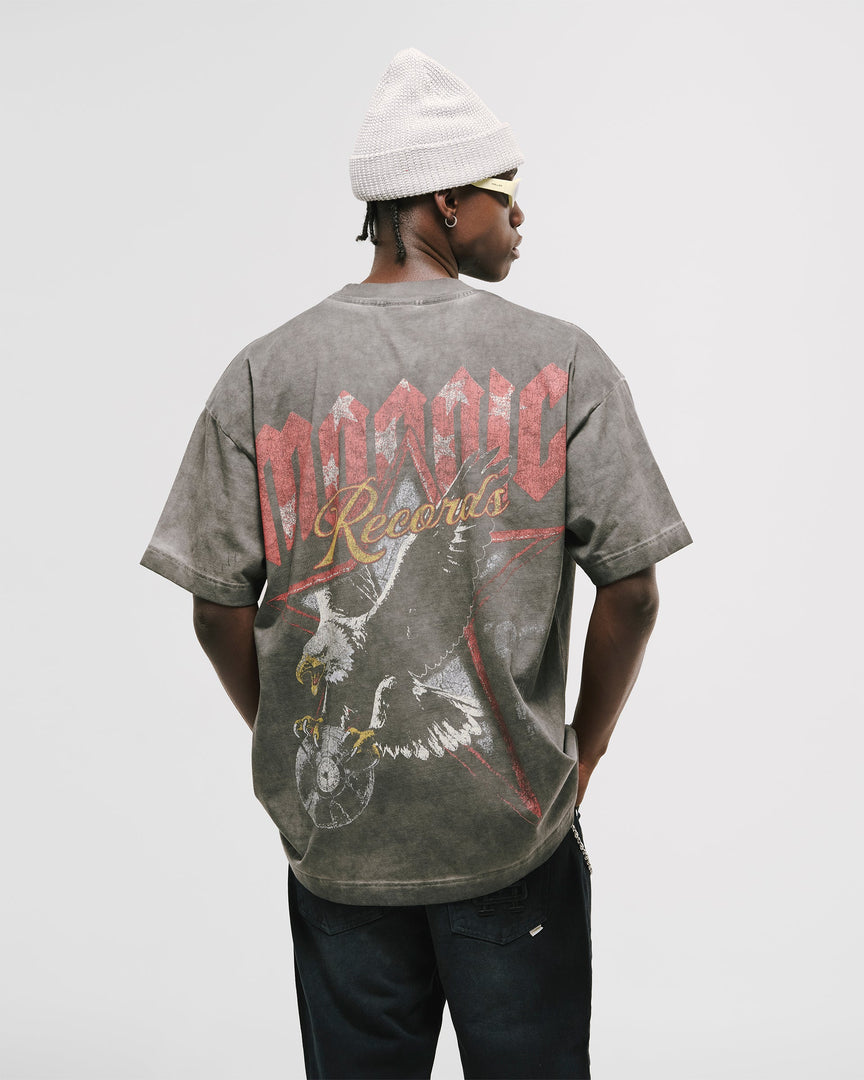 MONOIC - Eagle Oversized T-Shirt - Distressed Grey