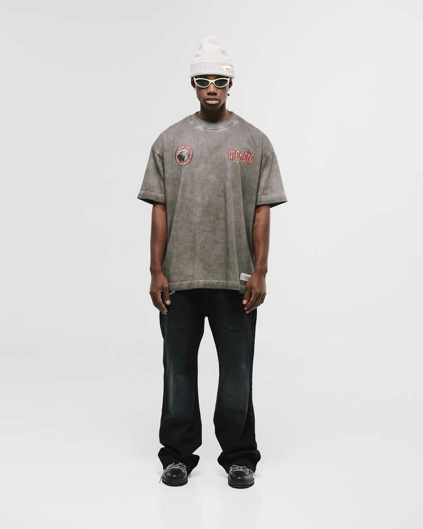 MONOIC - Eagle Oversized T-Shirt - Distressed Grey