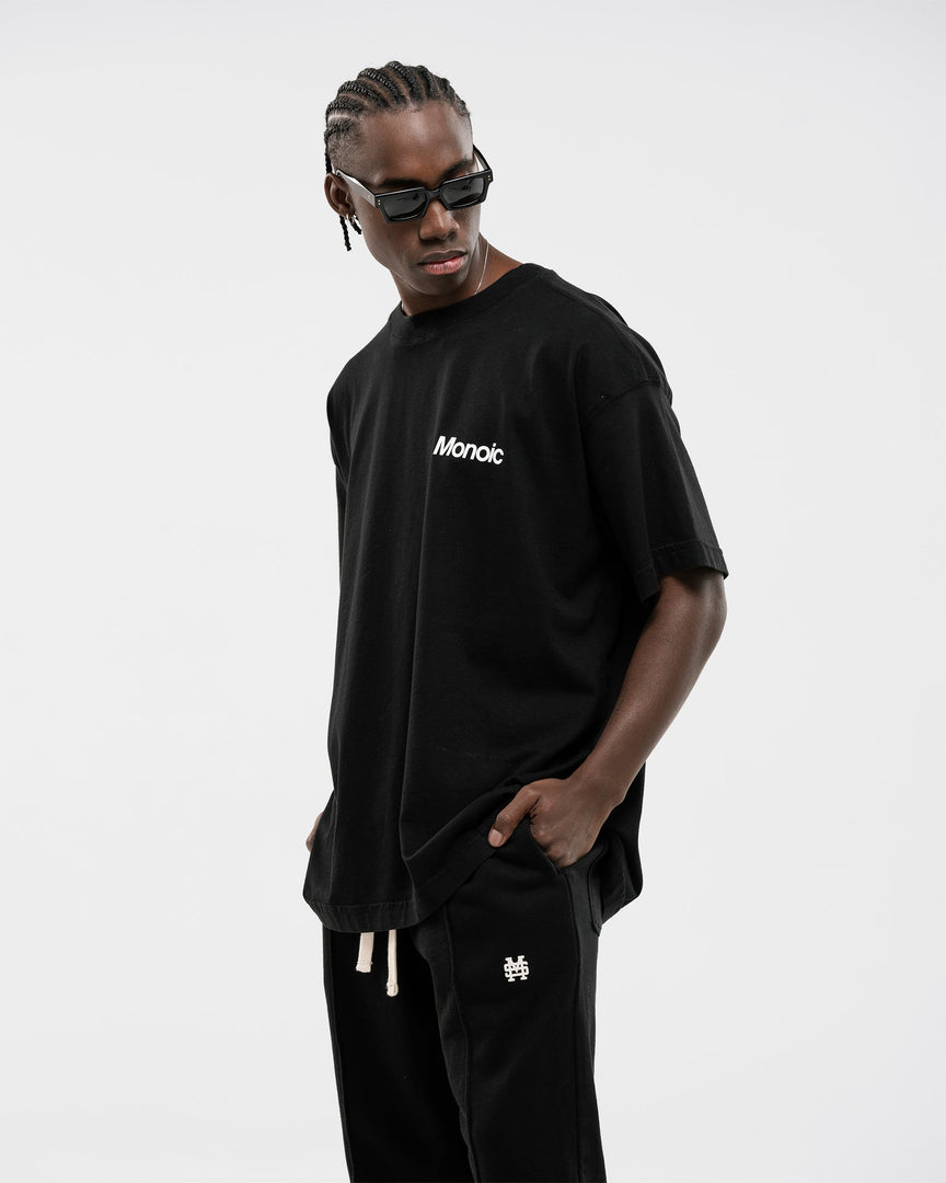 MONOIC - Oversized Logo T-Shirt V2 - Jet Black