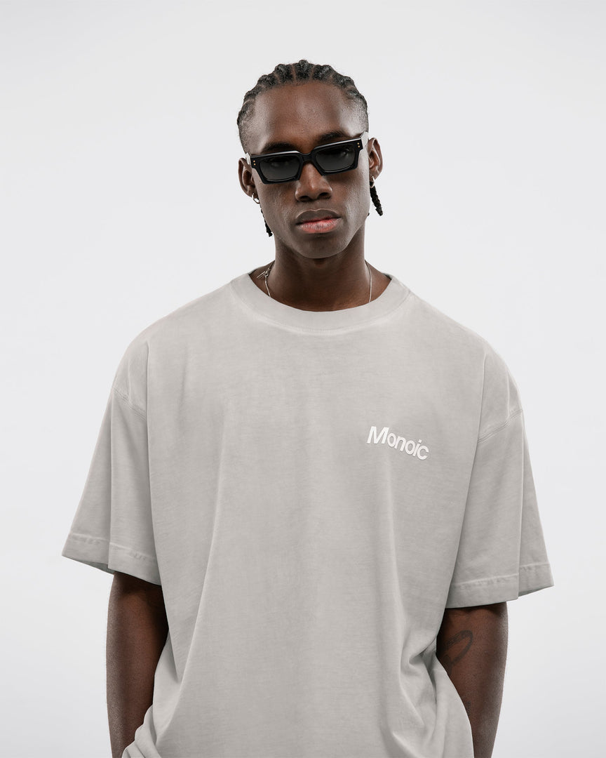 MONOIC - Oversized Logo T-Shirt V2 - Washed Grey