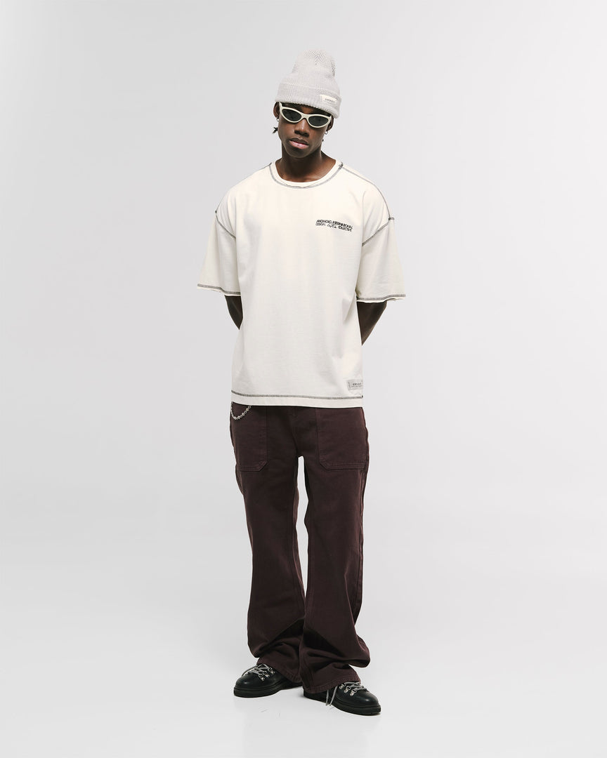 MONOIC - Design Collective Boxy Fit T-Shirt - Off-White