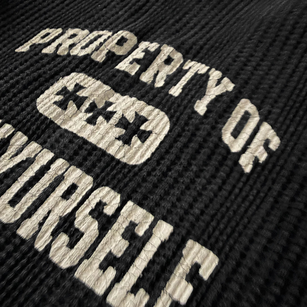 ASKYURSELF PROPERTY WAFFLE VINTAGE SHORTS