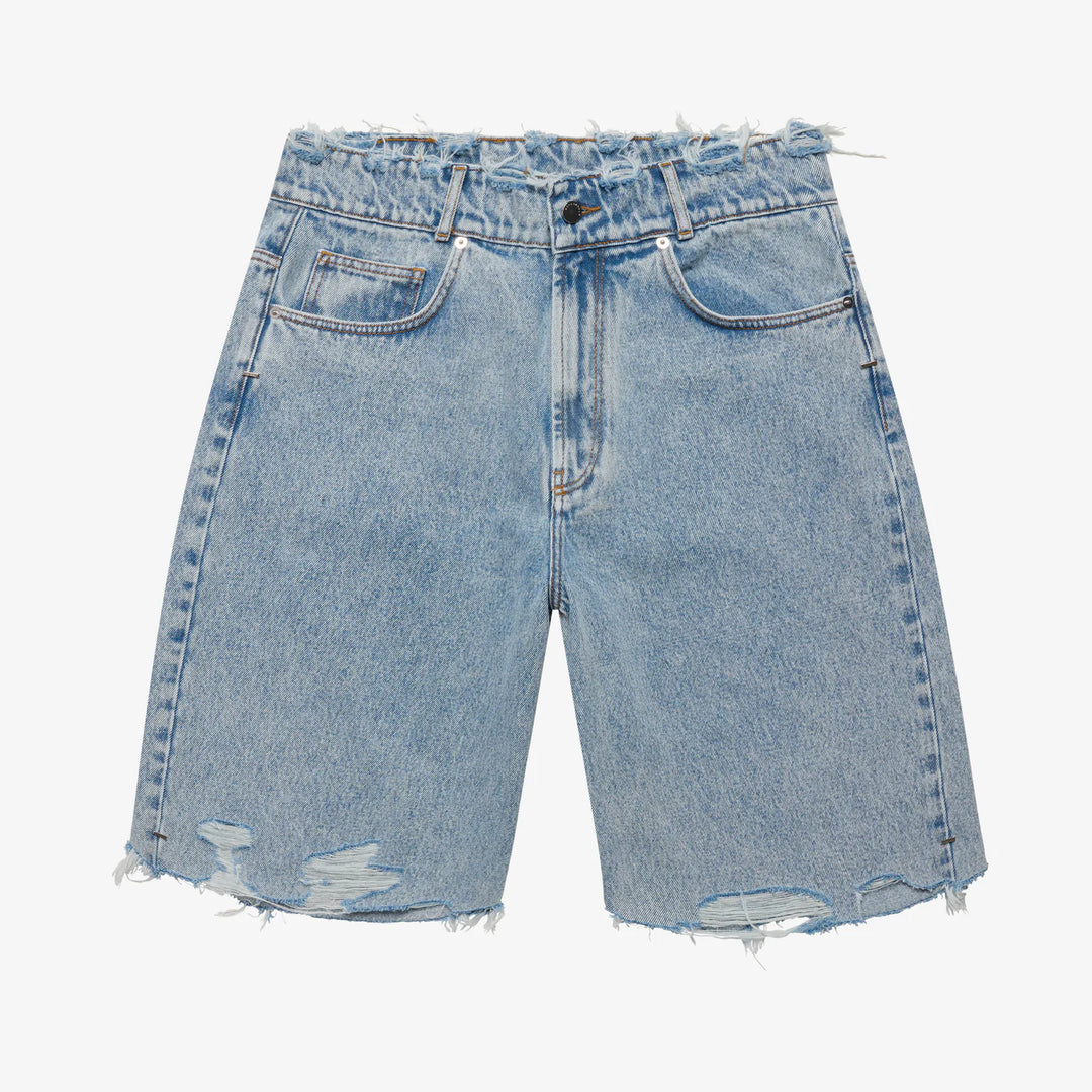 ASKYURSELF FRAYED BAGGY DENIM SHORTS