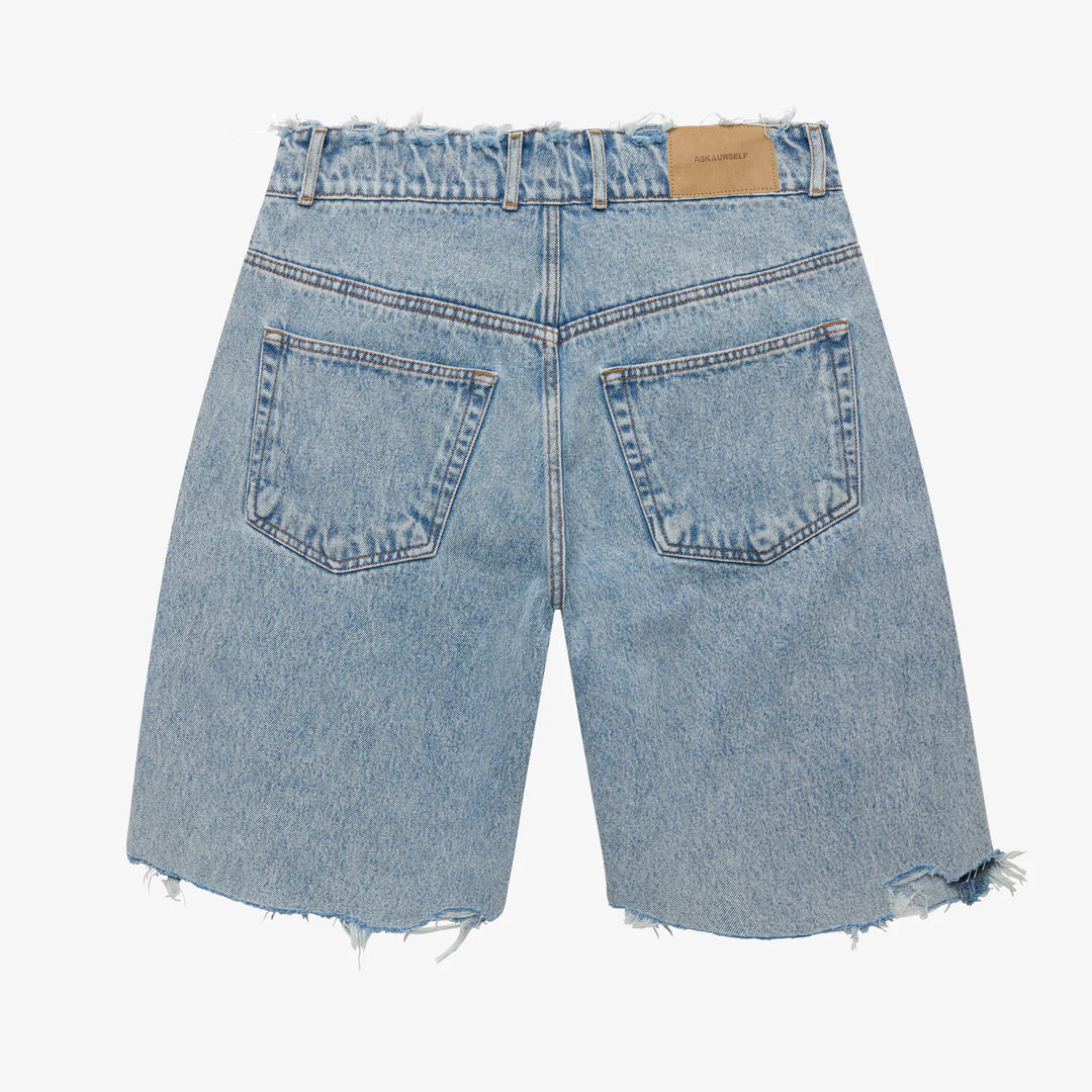 ASKYURSELF FRAYED BAGGY DENIM SHORTS
