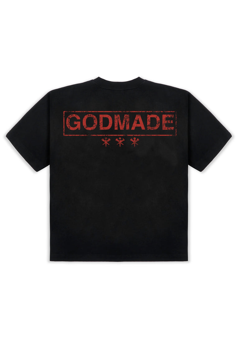 KNOCKOUT - BLACK WASHED T-SHIRT