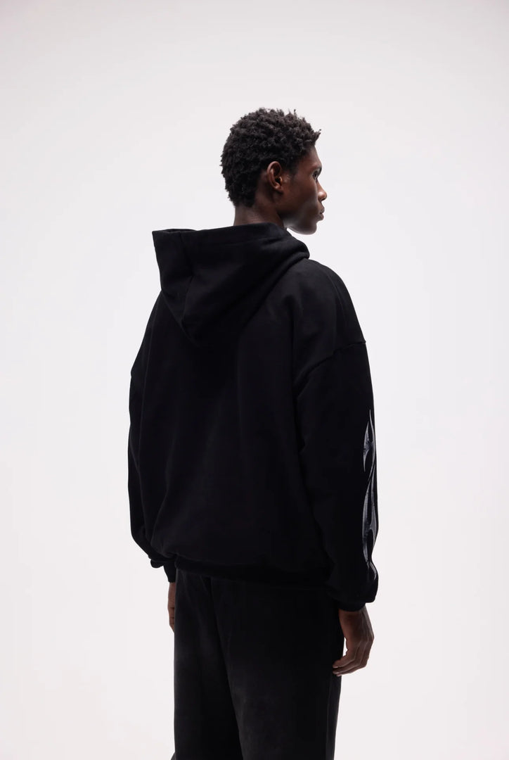 GM LOGO - WASHED BLACK HOODIE