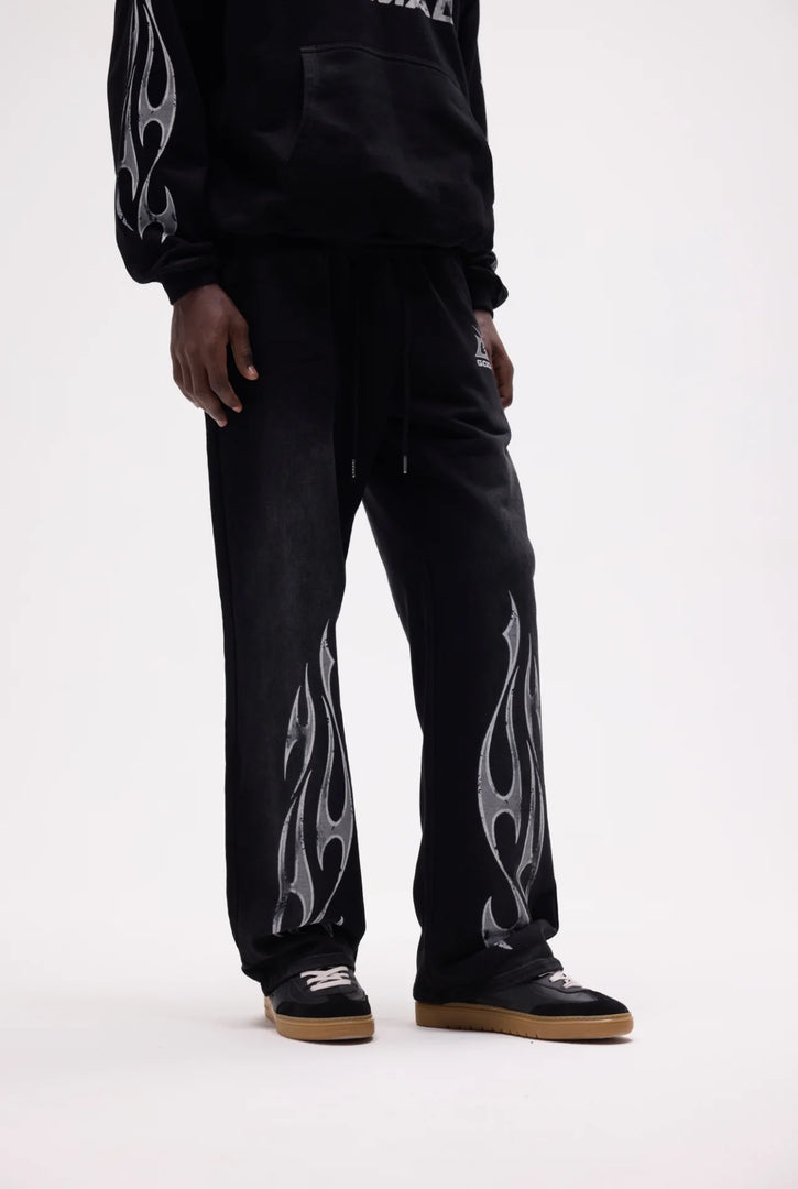 GM LOGO SWEATPANTS - WASHED BLACK