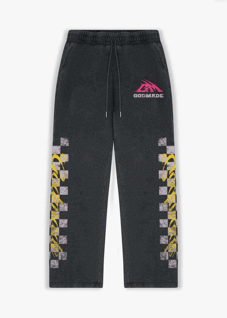 GM RACING - WASHED GREY SWEATPANTS