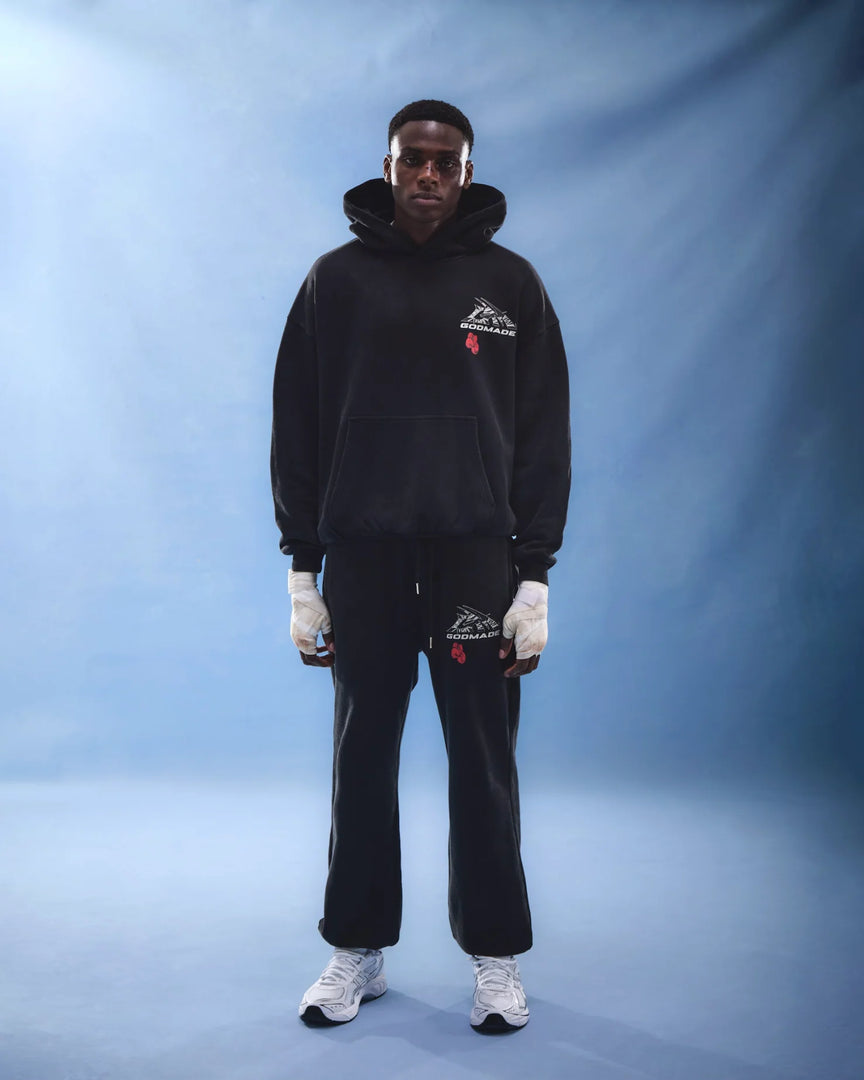 GM LOGO WRAPPED SWEATPANTS - WASHED BLACK