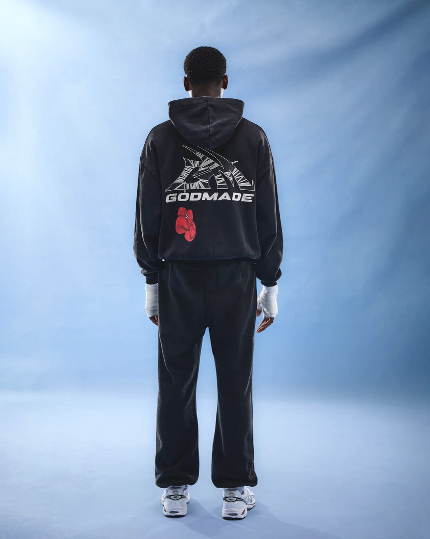 GM LOGO WRAPPED SWEATPANTS - WASHED BLACK