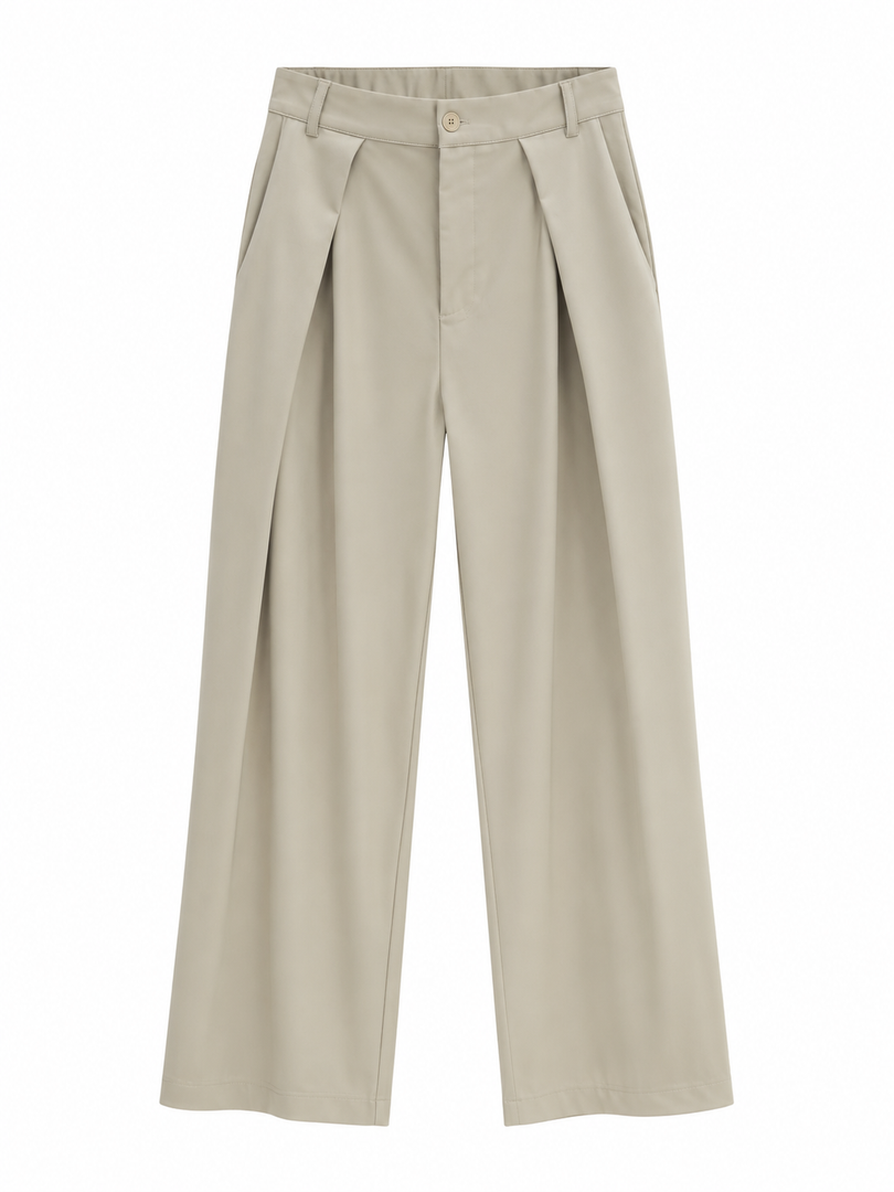 Beige suit pants