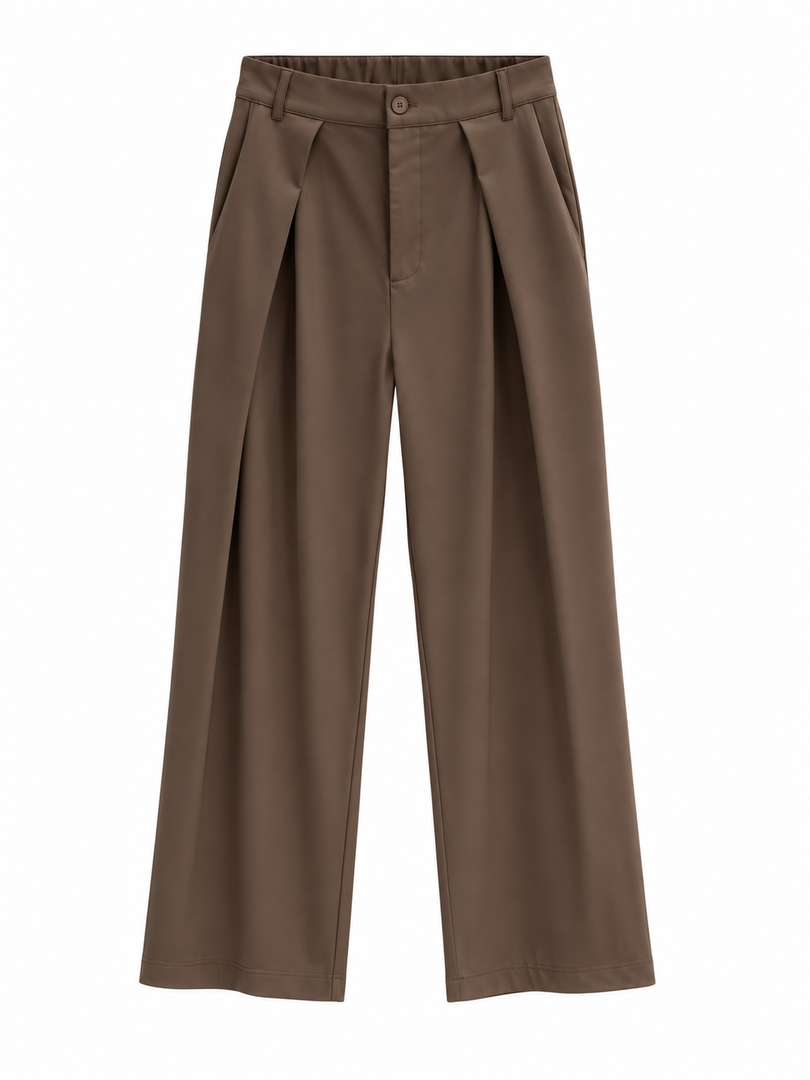 Chocolate brown suit pants