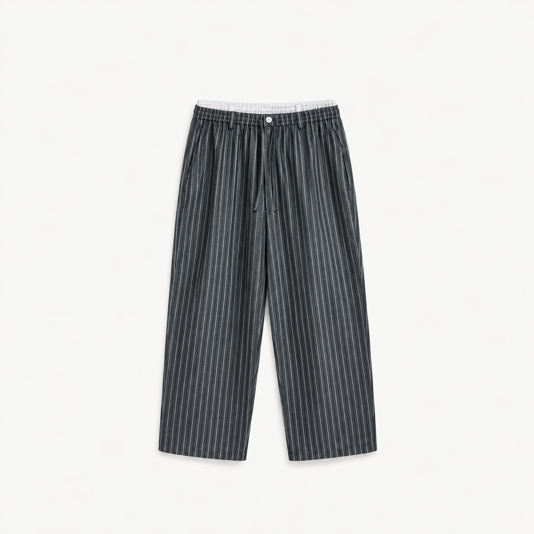 LESSTEN PANTS PINSTRIPE CHARCOAL