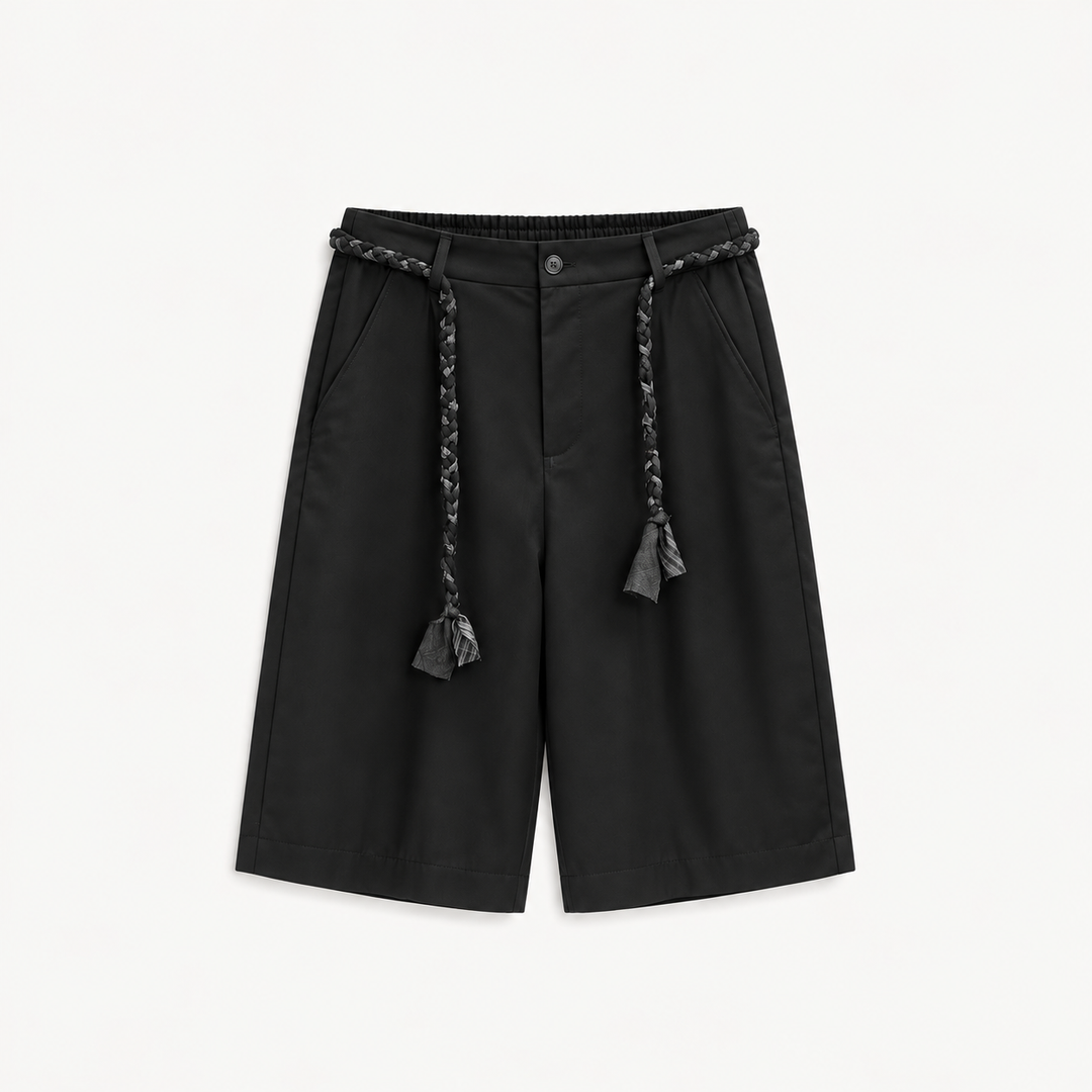 LESSTEN SHORTS BRAIDED CORD BLACK