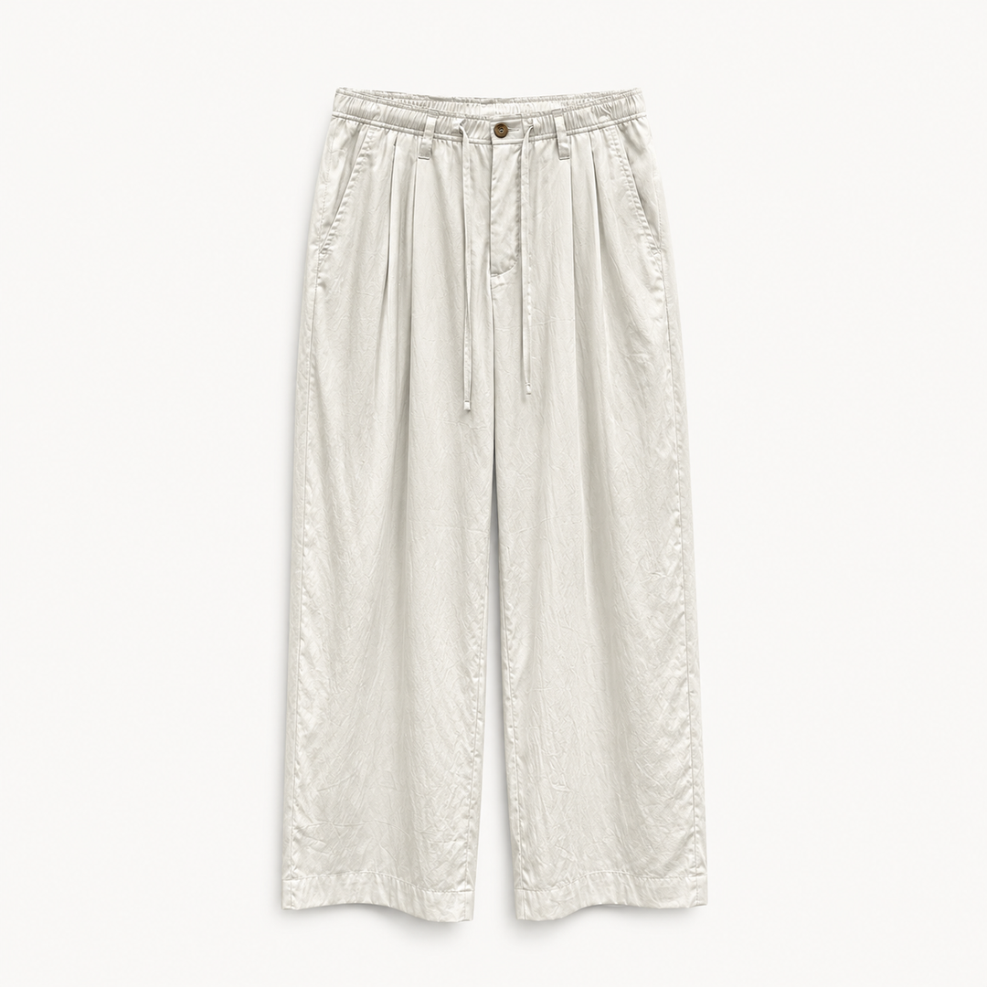LESSTEN PANTS PLEATED WIDE WHITE
