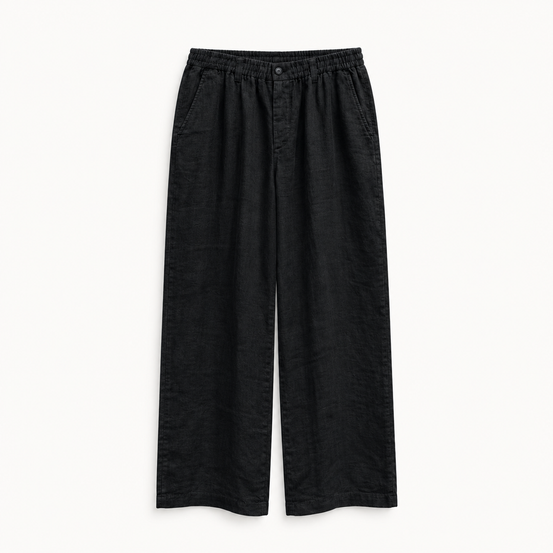 LESSTEN PANTS RELAXED WIDE BLACK