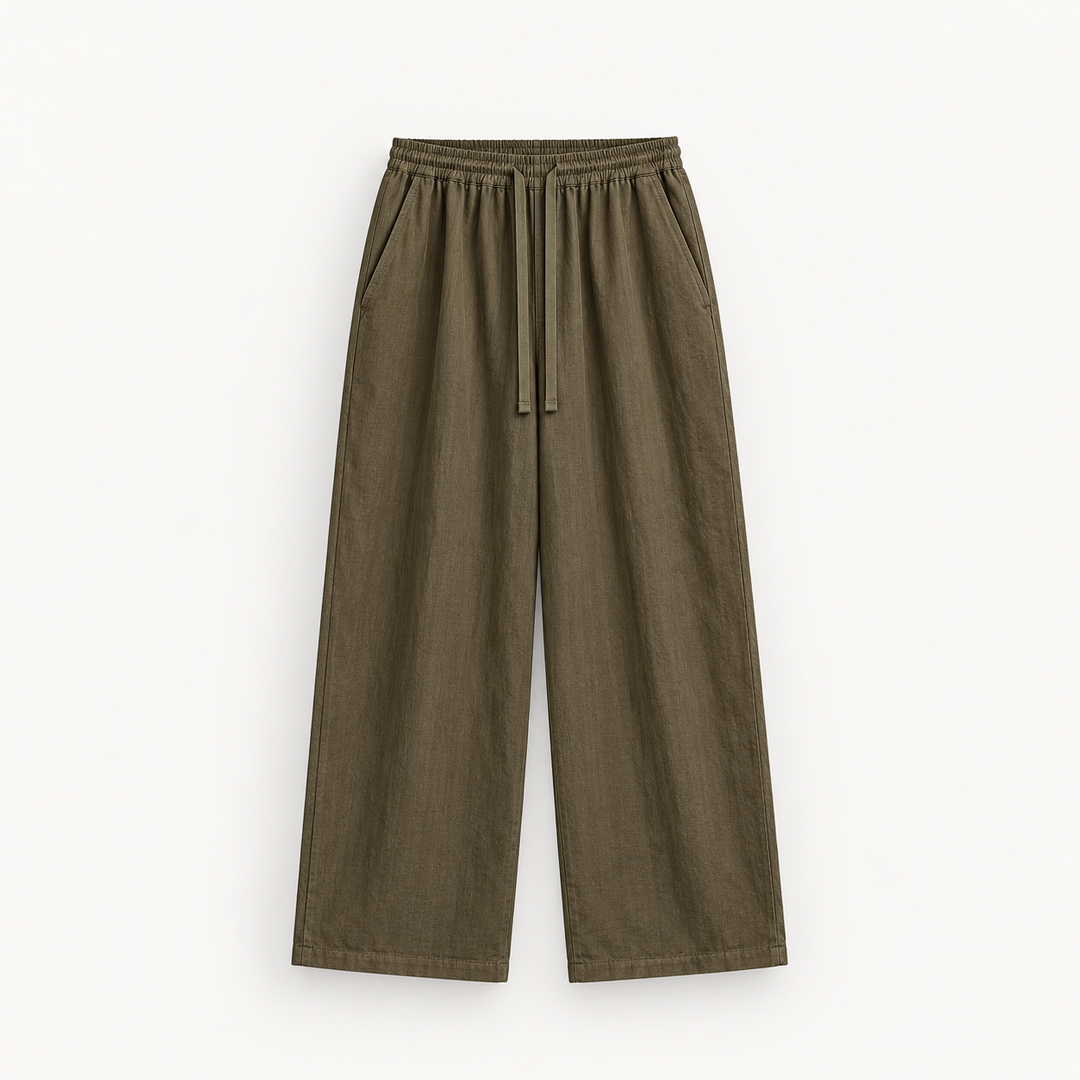 LESSTEN PANTS RELAXED WIDE OLIVE