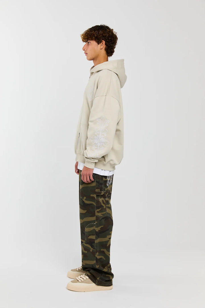 IVORY - BEIGE ZIP HOODIE