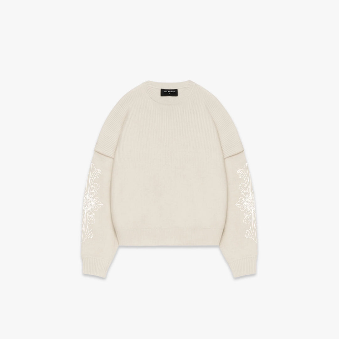 BONE - BEIGE KNIT SWEATER