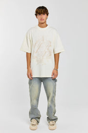 ETCHED - CREAM T-SHIRT