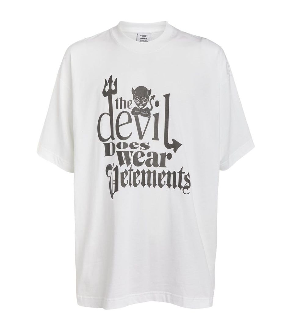VETEMENTS DEVIL WHITE TEE